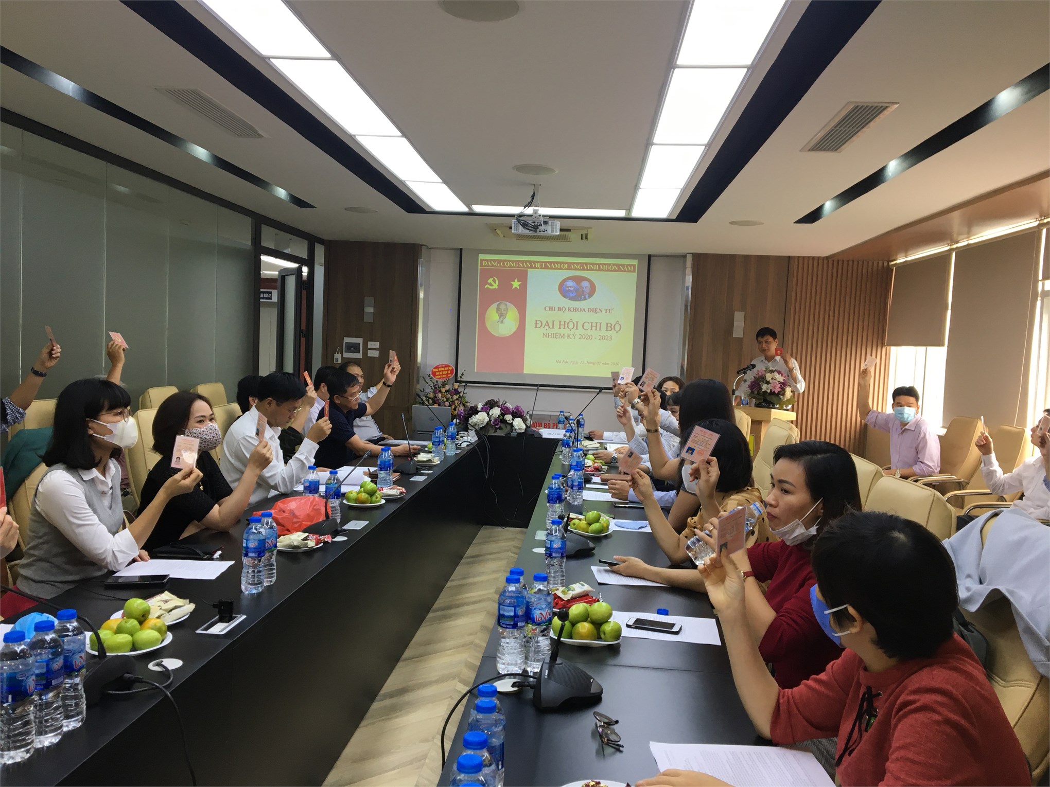 Đại hội Chi bộ Điện tử nhiệm kỳ 2020 - 2023 Đảng bộ Trường Đại học công nghiệp Hà Nội