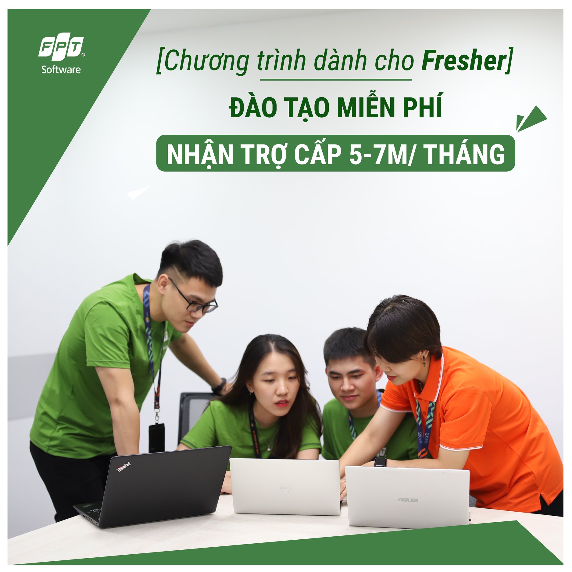FPT Software tuyển dụng nhiều vị trí hấp dẫn dành cho Fresher IT tại Hà Nội