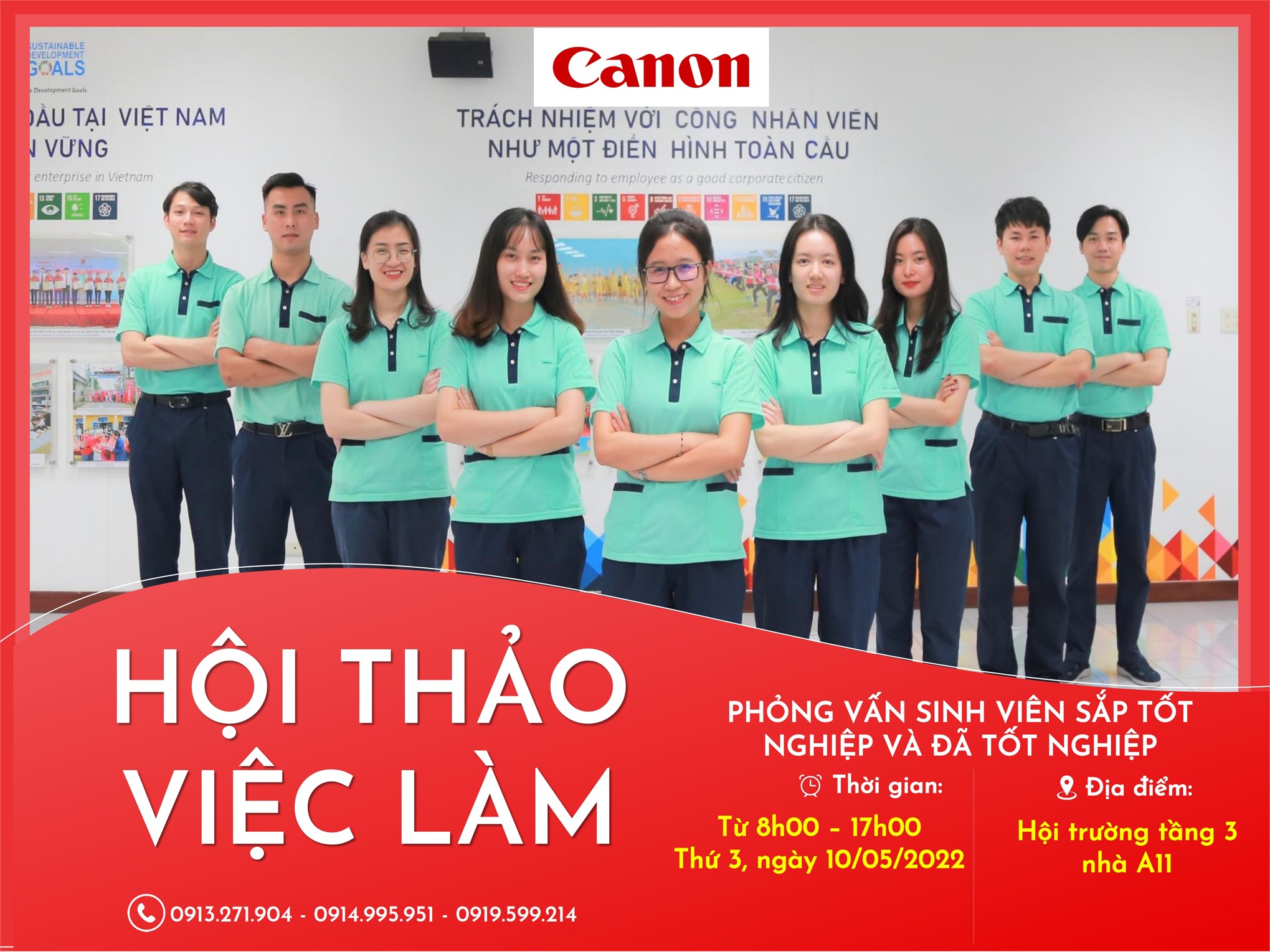Hội thảo việc làm và tuyển dụng trực tiếp của Công ty TNHH Canon Việt Nam (Canon)