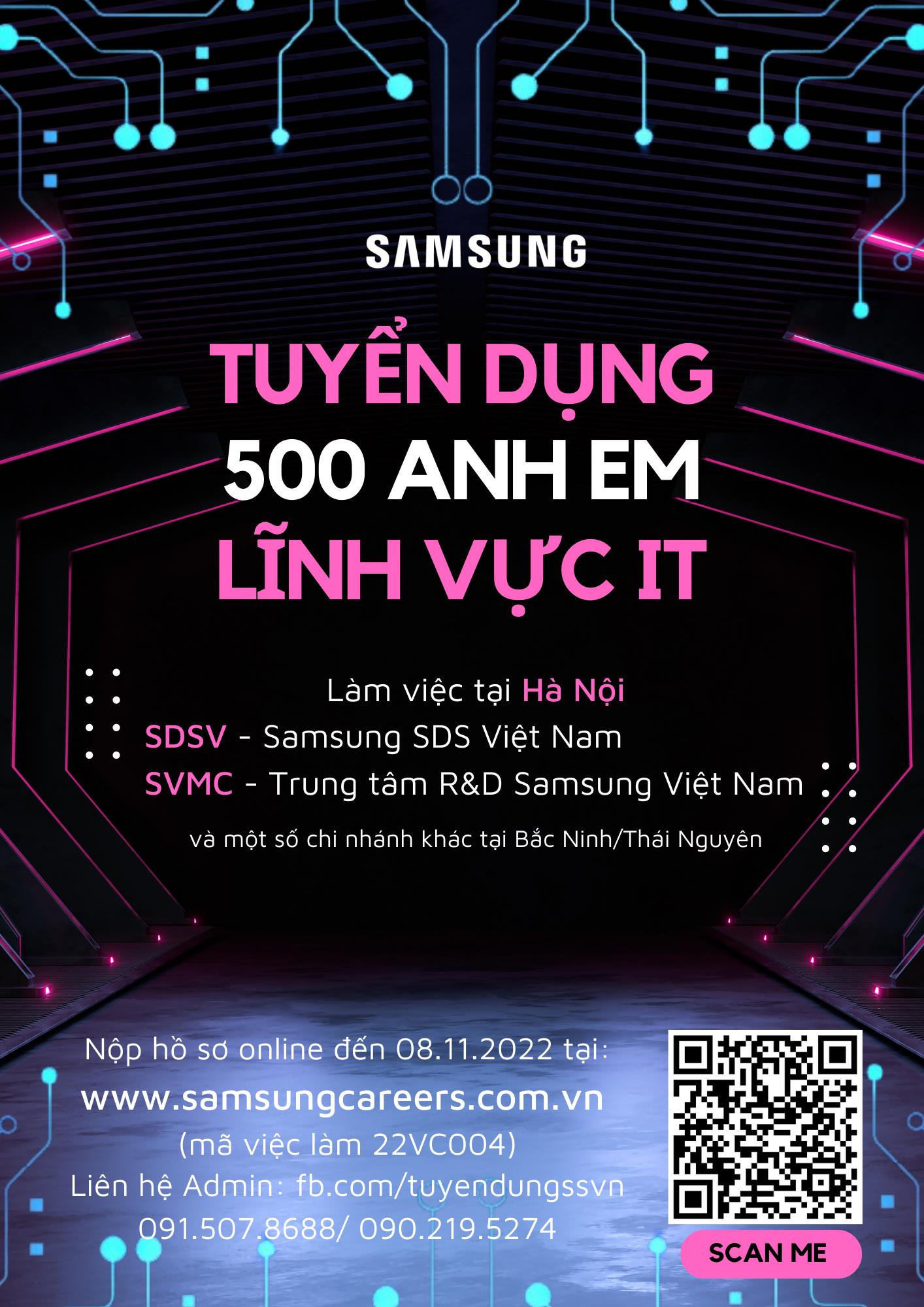 Thông báo tuyển dụng của Công ty TNHH Samsung Electronics Việt Nam