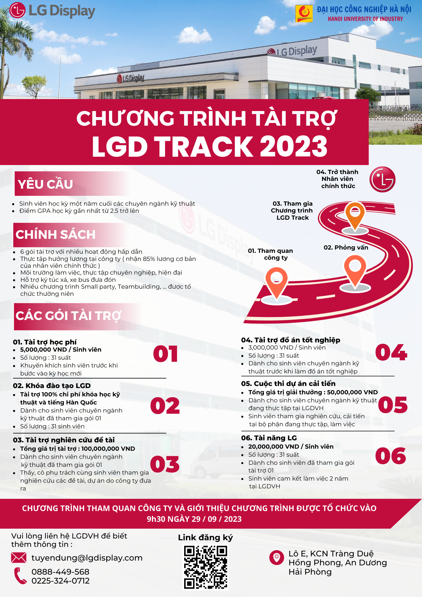Thông báo chương trình tài trợ học bổng của LGD Track 2023